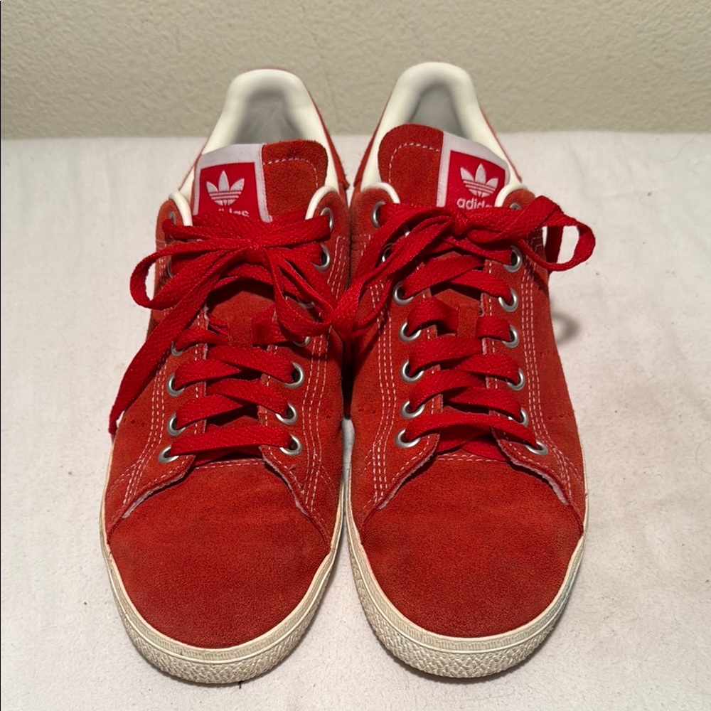 Adidas Stan Smith Suede Red Sneakers, Size EU 40, US Men 7
